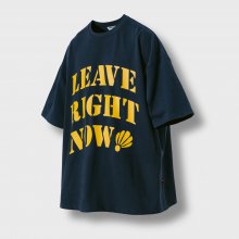 Leave Right Now Graphic Half Tee - Navy