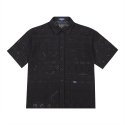 펜필드(PENFIELD) PATTERNED CROCHET HALF SHIRT BLACK_FP2WR11U