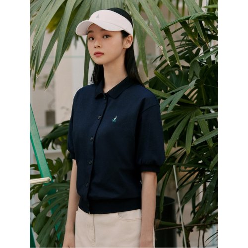 빈폴 레이디스(BEANPOLE LADIES) [Green BP] 저지 반소매 카디건 네이비 (BF3342N02R) - 111,300 | 무신사 스토어 빈폴 레이디스... 