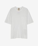 텐씨(TEN-C) 남성 체스트 포켓 반소매 티셔츠 - 화이트 / 23CTCUH02089100