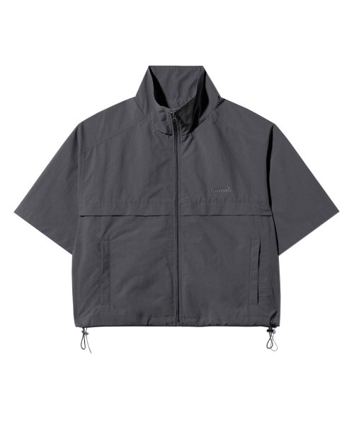 Нейлоновая куртка на молнии с клапанами_Dark Gray