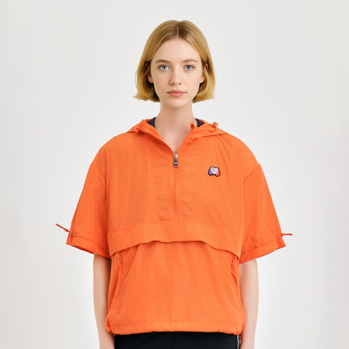 Hoody Anorak Jumper_Orange