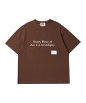 비욘드클로젯(BEYOND CLOSET) [GALLERY NOWHY] 모던 아트 슬로건 반팔 티셔츠 브라운
