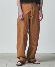 linen easy fatigue pants brown