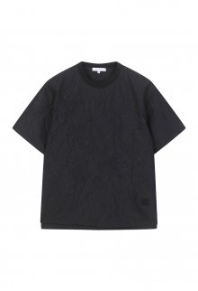 [23SS] LJS41131 블랙 오버핏 우븐 크링클 티셔츠