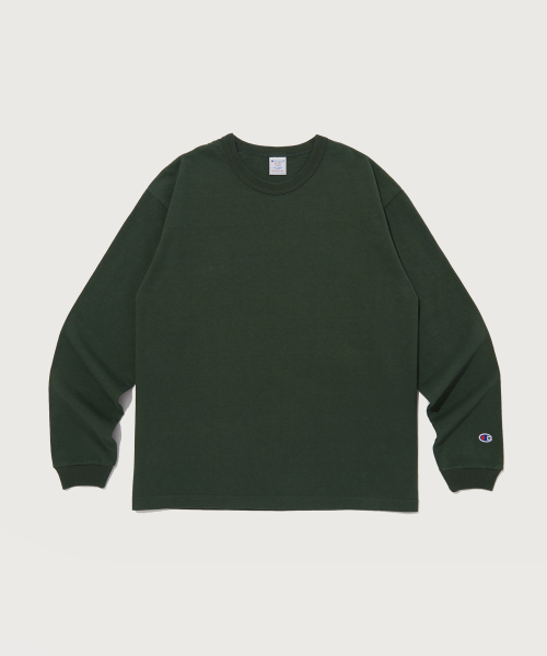 챔피온() T1011 7oz 루즈핏 긴팔 티셔츠 Dark Green (Made in USA) 상품 이미지