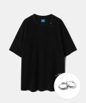 다이아몬드 레이라(DIAMOND LAYLA) Curved Neck Logo Short Sleeve T-shirt T75 Black