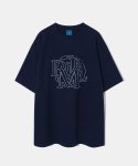 다이아몬드 레이라(DIAMOND LAYLA) DML Stitch Logo Short Sleeve T-shirt T78 Navy