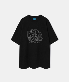 DML Stitch Logo Short Sleeve T-shirt T78 Black