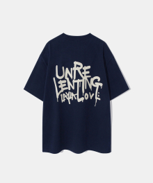 Unrelenting Graffiti Short Sleeve T-shirt T79 Navy