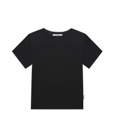 베이직 슬림 티셔츠 - 블랙