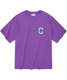C 로고 티셔츠 퍼플