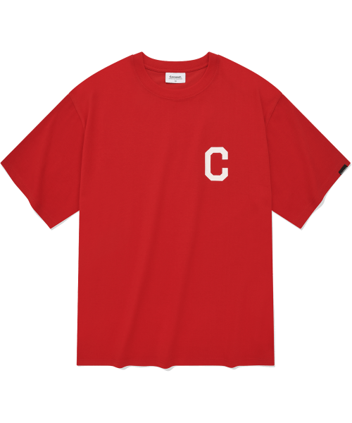 MUSINSA | COVERNAT C logo t-shirt red