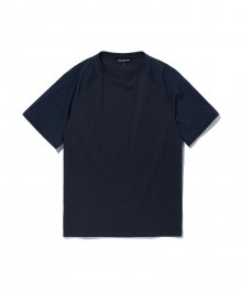 Line colored raglan T-shirt - NAVY
