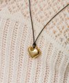 HA049 Volume heart long necklace
