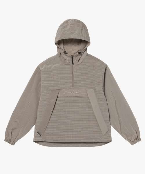 RIPSTOP HOODED ANORAK-бежевый