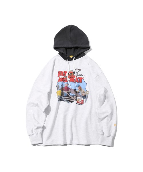 ★MAINBOOTH★[Pat&Mat] Mat Hood T-shirt(CLOUD GRAY)★正規品 메인부스(MAINBOOTH) [Pat&Mat] Tool Box Hood T-Shirt(CLOUD
