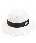 유니버셜 케미스트리(UNIVERSAL CHEMISTRY) Navy Line Summer White Cloche Hat 여름모자
