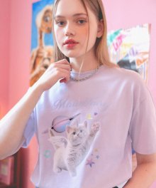 MF PLANET CAT TEE-LAVENDER