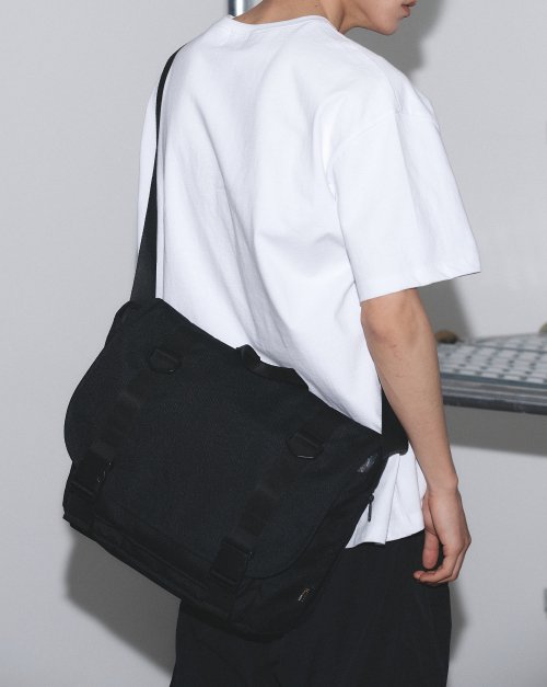 Black cheap messenger backpack