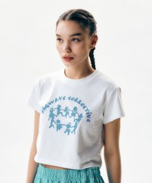 BIGWAVE COLLECTIVE CROPPED T-SHIRT (WHITE)