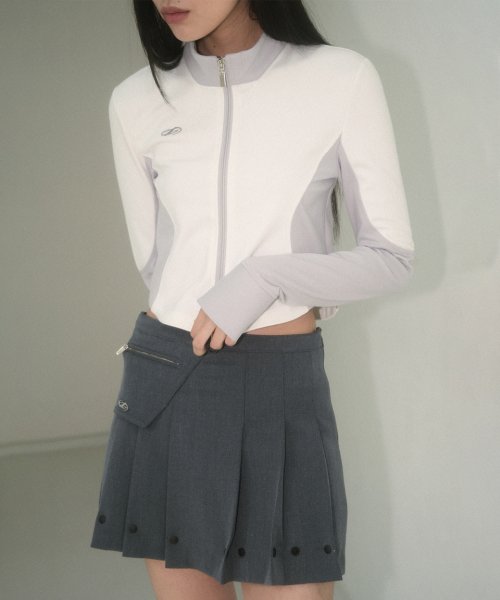 MUSINSA | HUG YOUR SKIN Slim Jersey Cropped Jacket (White)