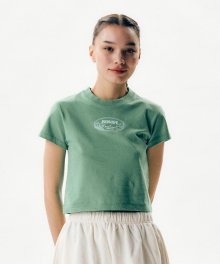 BIGWAVE STICKY CROPPED T-SHIRT (CLASSIC GREEN)