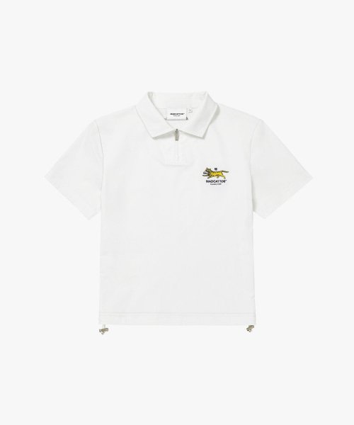 MCC WOMENS AIR THROUGH HALF ZIP-up-WHITE