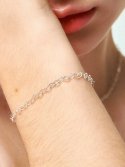 유니제이(UNI.J) Ring And Link Chain Silver Bracelet Ib275