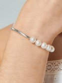 유니제이(UNI.J) Pearl Heavy Line Silver Bracelet Ib267 [Silver]