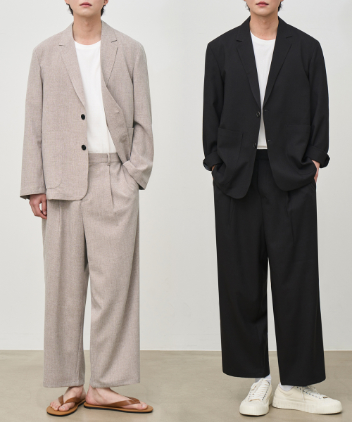 LIKE LINEN OVER-FIT BLAZER SET-up