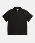 에스피오나지(ESPIONAGE) Over Pique Polo Shirt Black
