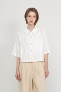 제이마크뉴욕(JMARKNEWYORK) Cropped stitch shirt - White