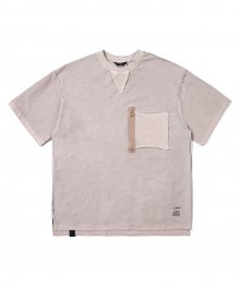 23 INSIDEOUT PIGMENT OVERSIZED T-SHIRTS BEIGE