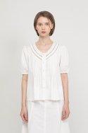 제이마크뉴욕(JMARKNEWYORK) V-neck puff sleeve blouse - White