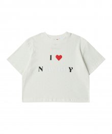 [WOMENS EDITION] 뉴 보이 패턴 여성 크롭 티셔츠 화이트