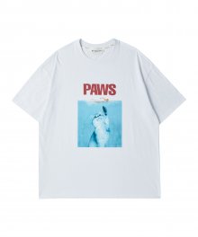 파우 썸머 프린트 반팔 티셔츠 화이트