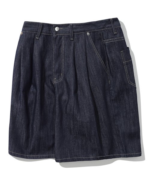 RAIN SLUB WASHING BURMUDA DENIM SHORTS (INDIGO)