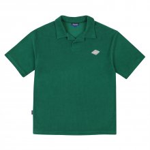 [P X MERCURY] TERRY COLLAR SHORT SLEEVE GREEN_FP2KT96U