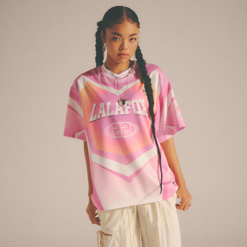 라라폭스(LALAFOX) LALA SPORTY OVERSIZED JERSEY T-SHIRT 1/2
