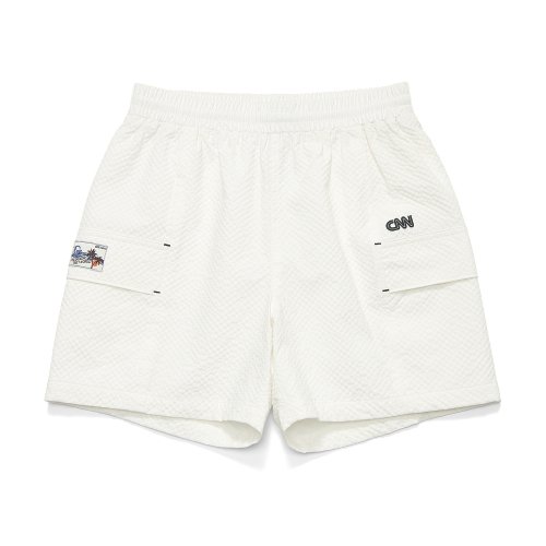 씨엔엔 어패럴(CNN APPAREL) 스타일 여성용 베스트비치 시어서커 쇼츠 WHITE - 62,300 | 무신사