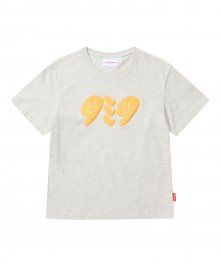 KIDS 939 SMILE LOGO T-SHIRTS (OATMEAL)