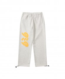 KIDS 939 SMILE LOGO SWEAT PANTS (OATMEAL)