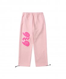 KIDS 939 SMILE LOGO SWEAT PANTS (PINK)