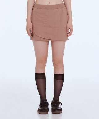 아카이브 볼드(ARCHIVE BOLD) [Archive Bold X Stumpynee] LOW-RISE SKIRT (BROWN) 상품 이미지