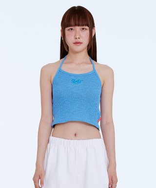 아카이브 볼드(ARCHIVE BOLD) [Archive Bold X Stumpynee] HALTER NECK TOP (BLUE) 상품 이미지