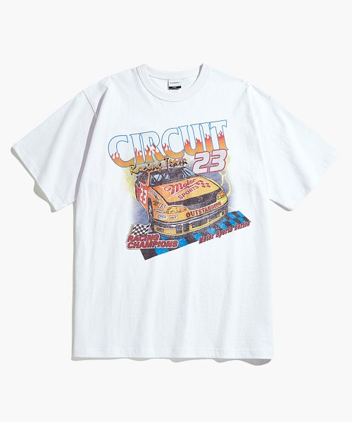 아웃스탠딩(OUTSTANDING) MOT SERIES TEE (CIRCUIT)_WHITE - 사이즈 & 후기 | 무신사
