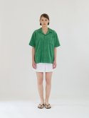 소셜그린클럽(SOCIAL GREEN CLUB) Terry Half Sleeve Shirts_Green