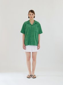Terry Half Sleeve Shirts_Green