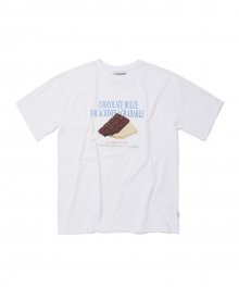 초콜릿 하프 티셔츠_화이트